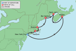 Cruise itinerary map