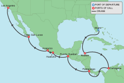 Cruise itinerary map