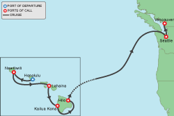 Cruise itinerary map
