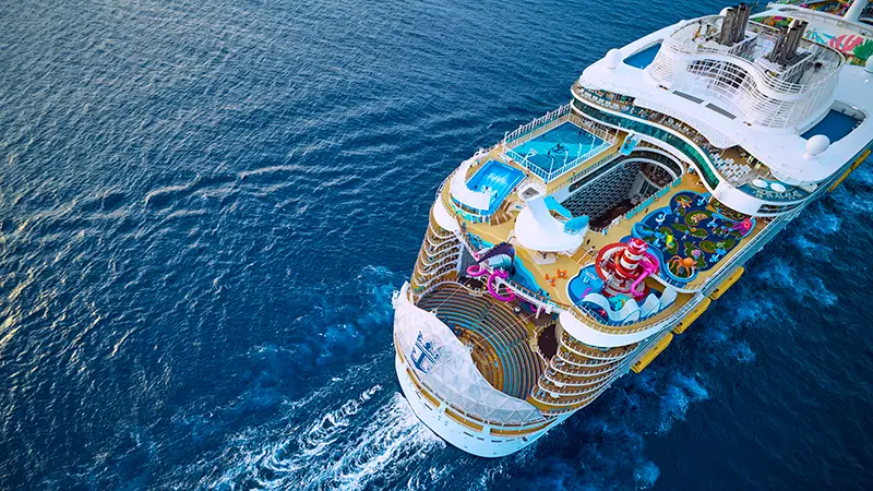  Overhead aft view of Royal Caribbean’s Utopia of the Seas.